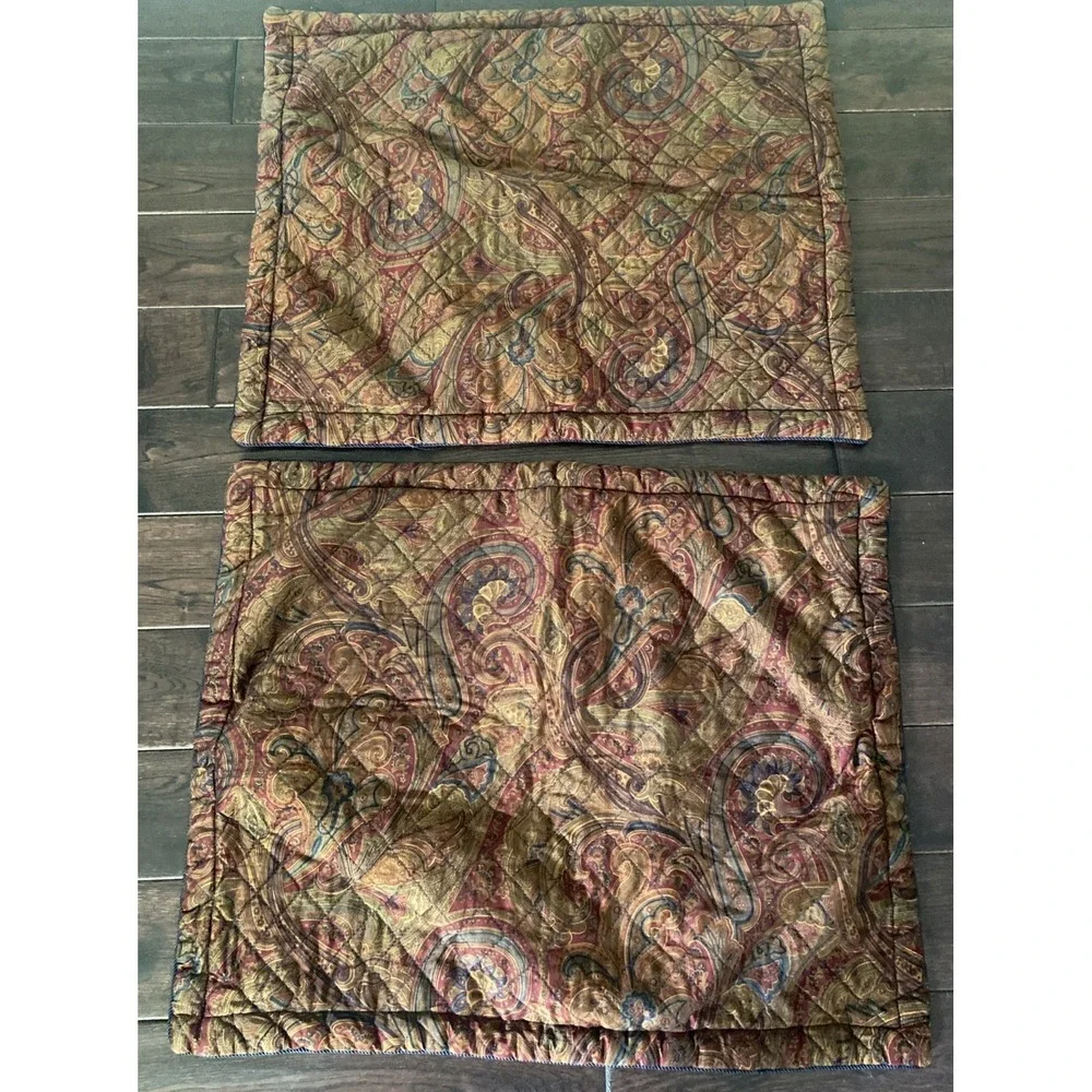 American Living LICHFIELD Ralph Lauren Standard Shams Quilted Paisley